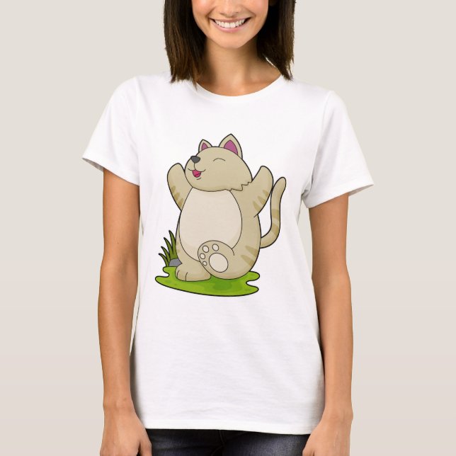 Kat vid Yoga T Shirt (Framsida)