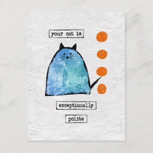 Kat vykort - luddig katt exceptionellt belagd