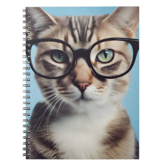 Kat Wearing Glass Anteckningsbok