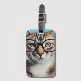 Kat Wearing Glass Bagagebricka
