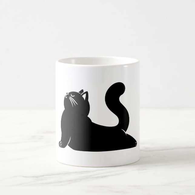 *Kat Yoga #17 Digital Art Kaffemugg (Center)