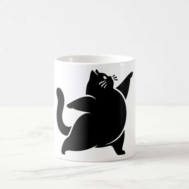 *Kat Yoga #19 Digital Art Kaffemugg (Center)