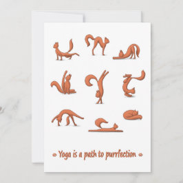 Kat Yoga-platta Helgdag Julkort