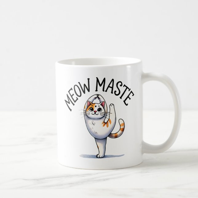 Kat Yoga Pose - Meow Maste Kaffemugg (Höger)