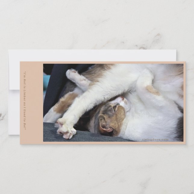 Kat Yoga/Söta Ansikte Tack Kort (Framsida)