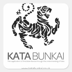 Kata Bunkai Sticker Fyrkantigt Klistermärke