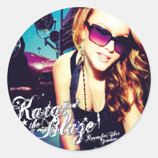 Kata och Blaze - kom ihåg sommarmärket Runt Klistermärke