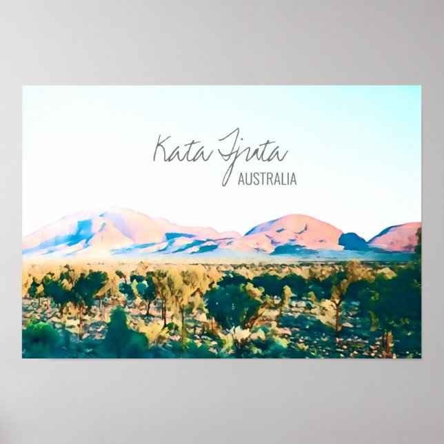 Kata Tunt The Olgas Central Australia Poster (Framsidan)