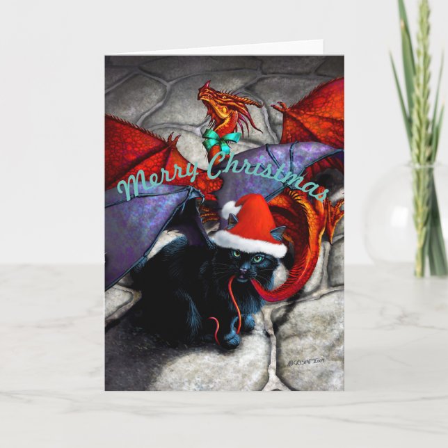 Katabat som dragts i julhälsningskort helgkort (Framsida)