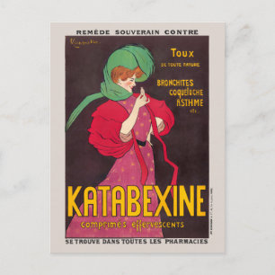 Katabexin Remedy Frankrike Vintage affisch 1903 Vykort
