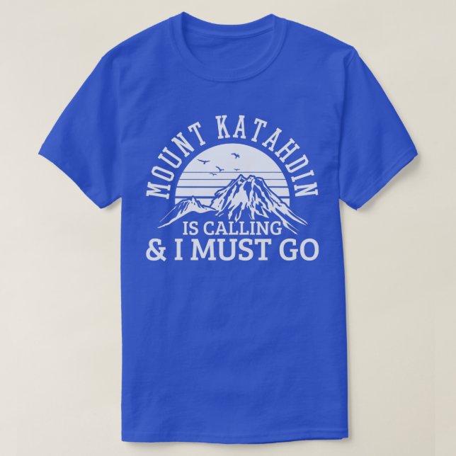 Katahdin-berget Hiking Rockklättring T Shirt (Design framsida)