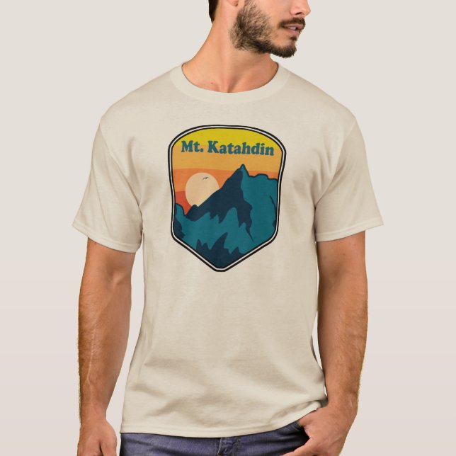 Katahdin Maine Sunrise T Shirt (Framsida)