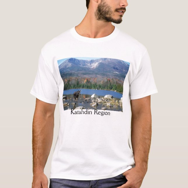 Katahdin regionMaine älg Tee Shirt (Framsida)