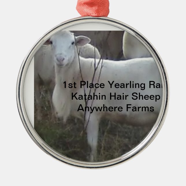 Katahin hårfår julgransprydnad metall (Framsidan)