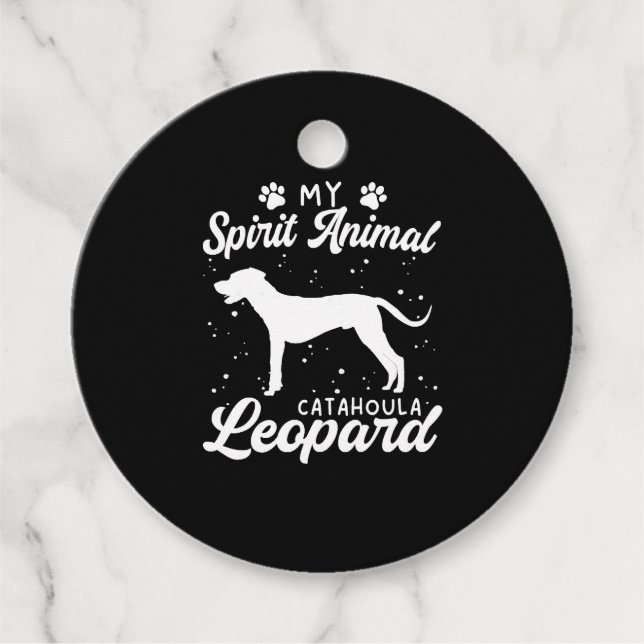 Katahoula Leopard Hund Mitt andliga djur är en Hun Gåvor Etiketter (Framsida)
