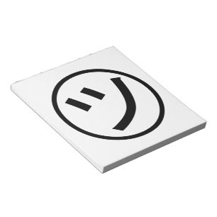 Katakana för ㋡Tsu som Kana ler Emoji/emoticonen Anteckningsblock