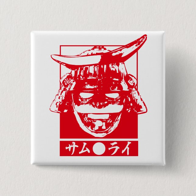 [Katakana] Samurai rött tecken Knapp (Framsida)