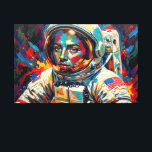 Katakomber av Månen-3 Canvastryck<br><div class="desc">Denna livfulla digitala konst visar en astronaut som stirrar ut i rymden.</div>