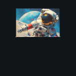 Katakomber på Månen-9 Canvastryck<br><div class="desc">Denna livfulla digitala konst visar en astronaut som stirrar ut i rymden.</div>