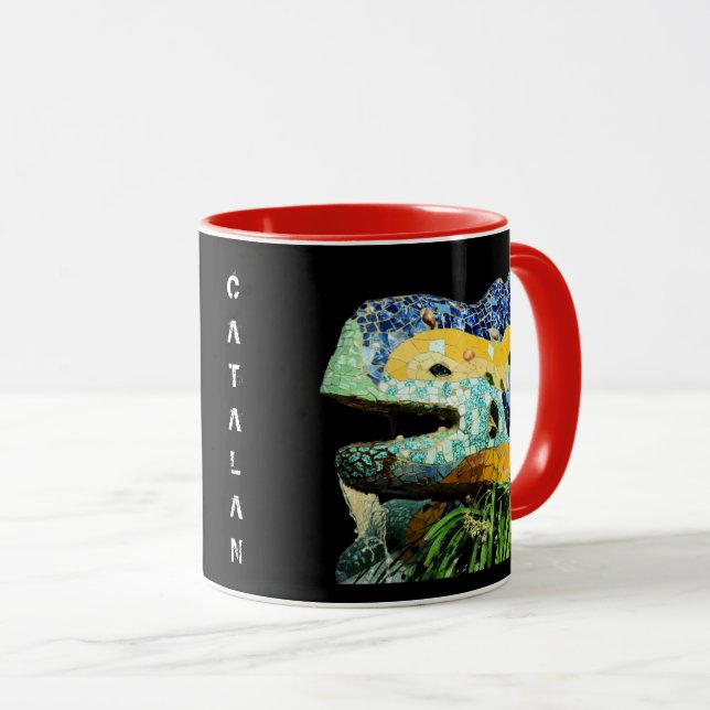 Katalanska - Barcelona, Gaudi - Lizard, Spanien Mugg (Framsida höger)