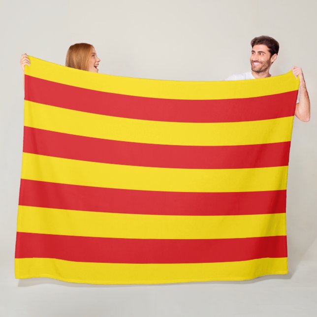 Katalanska Flagga Fleecefilt (På plats)