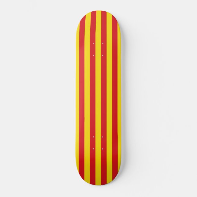 Katalanska Flagga Mini Skateboard Bräda 18,5 Cm (Framsida)