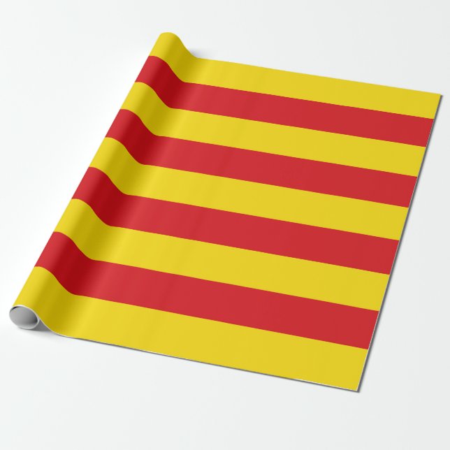 Katalanska Flagga Presentpapper (Utrullad)