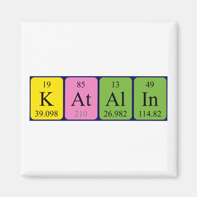 Katalin periodiskt återkommande magnet bord namn (Framsidan)