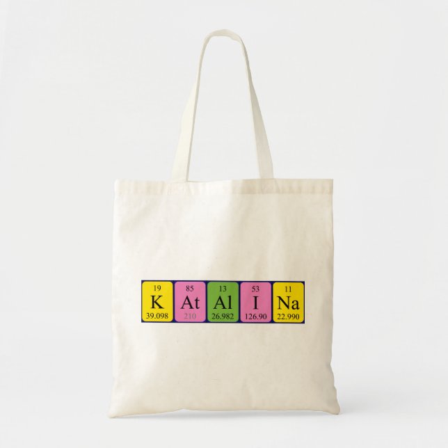 Katalina Periodisk bord namn tote bag Tygkasse (Framsidan)