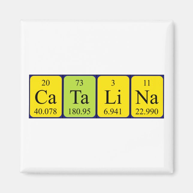 Katalina Periodiska magnet bord namn (Framsidan)