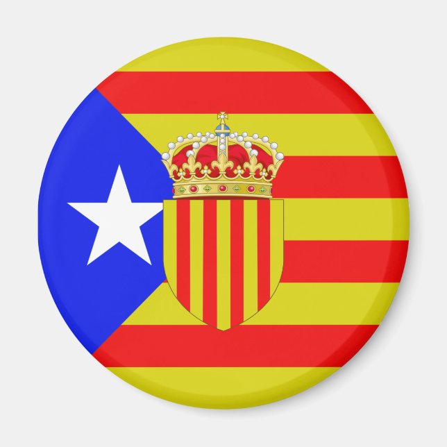 Katalonien flagga magnet (Framsidan)