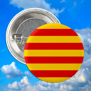Katalonien Flagga och Katalonien - La Senyera mode Knapp