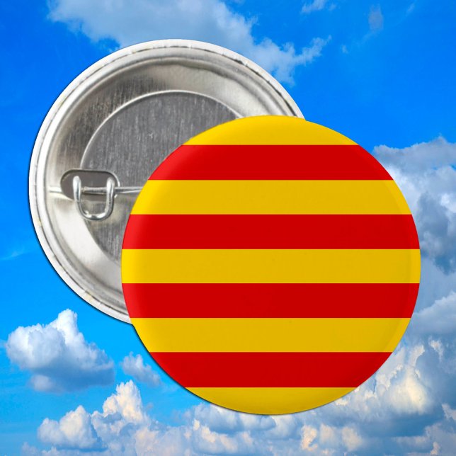 Katalonien Flagga och Katalonien - La Senyera mode Knapp (Skapare uppladdad)
