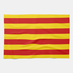 Katalonien Flagga och Katalonien - La Senyera mode Kökshandduk