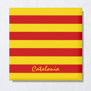 Katalonien Flagga och Katalonien - La Senyera mode Magnet