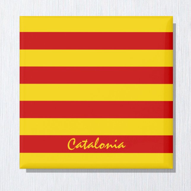 Katalonien Flagga och Katalonien - La Senyera mode Magnet (Skapare uppladdad)
