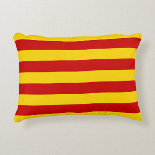 Katalonien Flagga och Katalonien - La Senyera mode Prydnadskudde