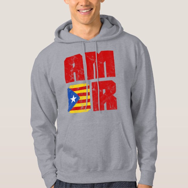Katalonien Kärlek, Kärlek, Kataloniens självständi Hoodie (Framsida)