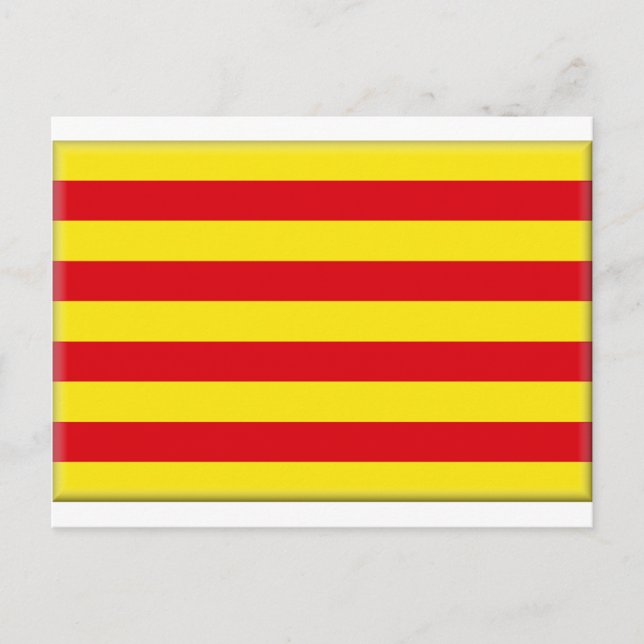 Katalonien (Spanien) Flagga Vykort (Framsida)