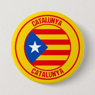 Katalunya Round Emblem Knapp