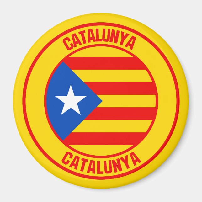Katalunya Round Emblem Magnet (Framsidan)