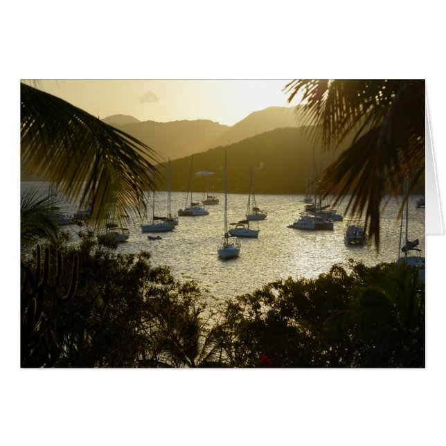 Katamaner och segelbåtar hälsningskort (Framsidan Horizontal)