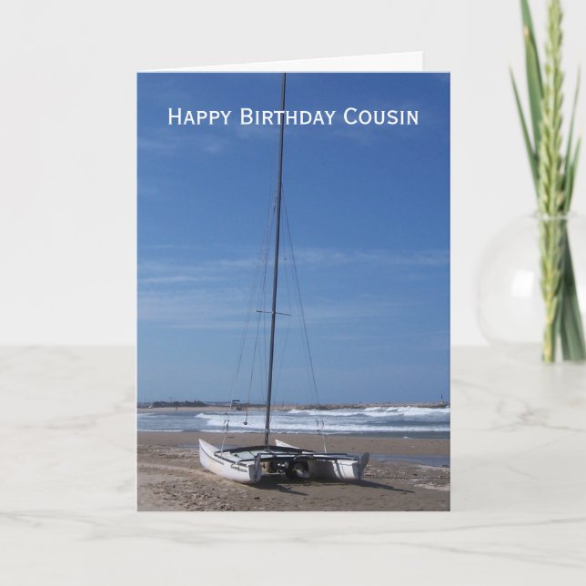 Katamaran Personlig Cousin Birthday Kort (Framsida)