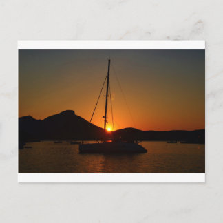 Katamaran vid solnedgång Ibiza.JPG Vykort