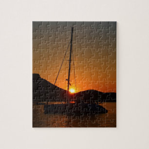 Katamaran vid sunset Ibiza.JPG Pussel
