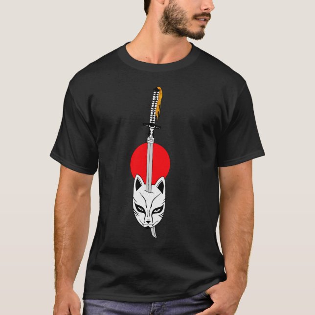 Katana och mask t shirt (Framsida)