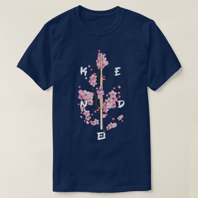 Katana Sakura Kendo Fighter Japanska Samurai Marti T Shirt (Design framsida)