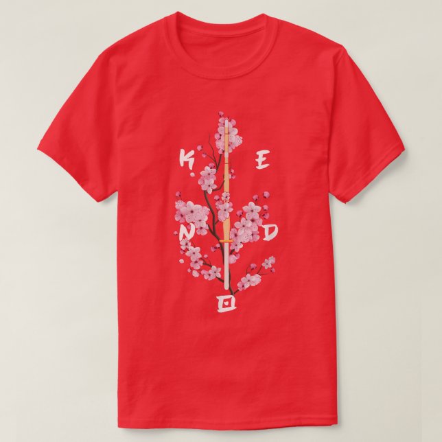 Katana Sakura Kendo Fighter Japanska Samurai Marti T Shirt (Design framsida)