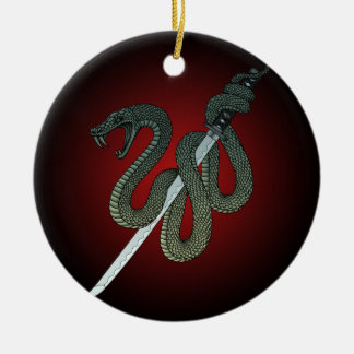 Katana Snake 1 Julgransprydnad Keramik