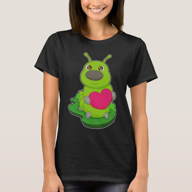 Katarpillhjärta T Shirt (Framsida)